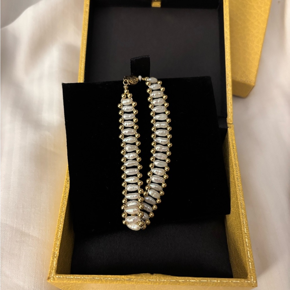 Exquisite Pearl Tennis Bracelet
